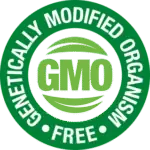 Non GMO badge from supplied Vision Hero artwork