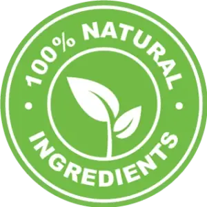 Natural ingredients badge from supplied Vision Hero artwork