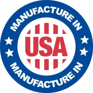 Made in USA badge from supplied Vision Hero artwork